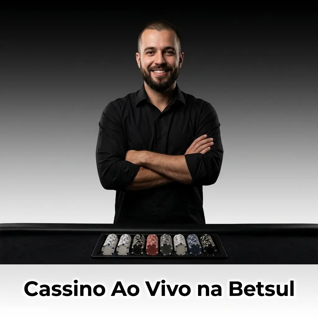 Mesa de cassino ao vivo na Betsul com crupiê real transmitido em HD para jogadores brasileiros