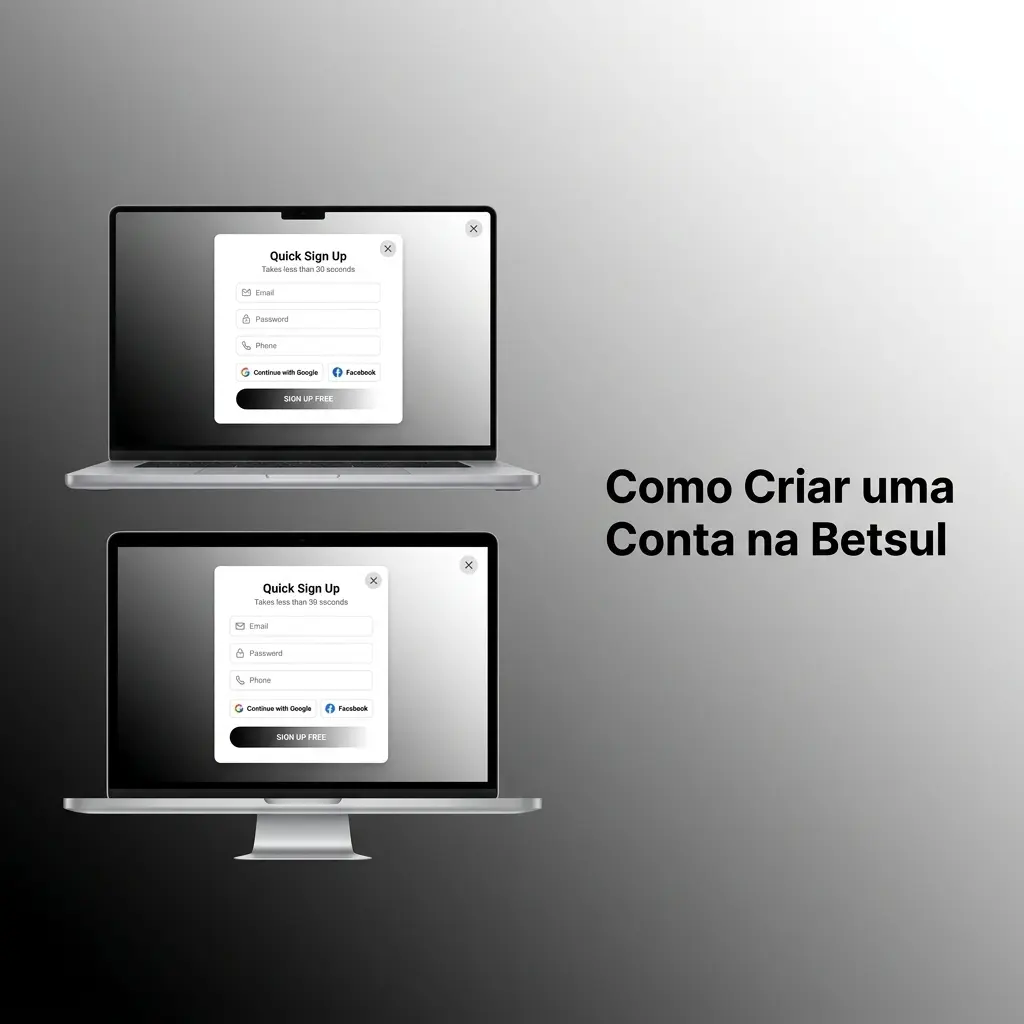 Passo a passo para criar uma conta na Betsul com acesso a apostas, cassino e bônus de boas-vindas