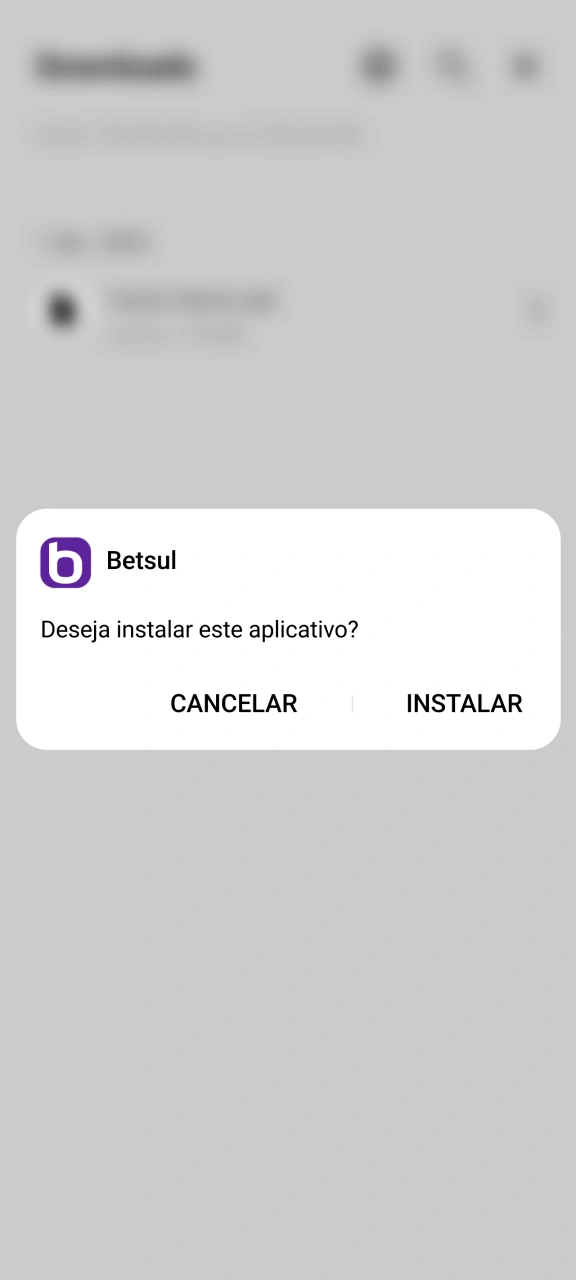 Abra o arquivo APK do Betsul, inicie a instalação e, em seguida, abra o aplicativo instalado.