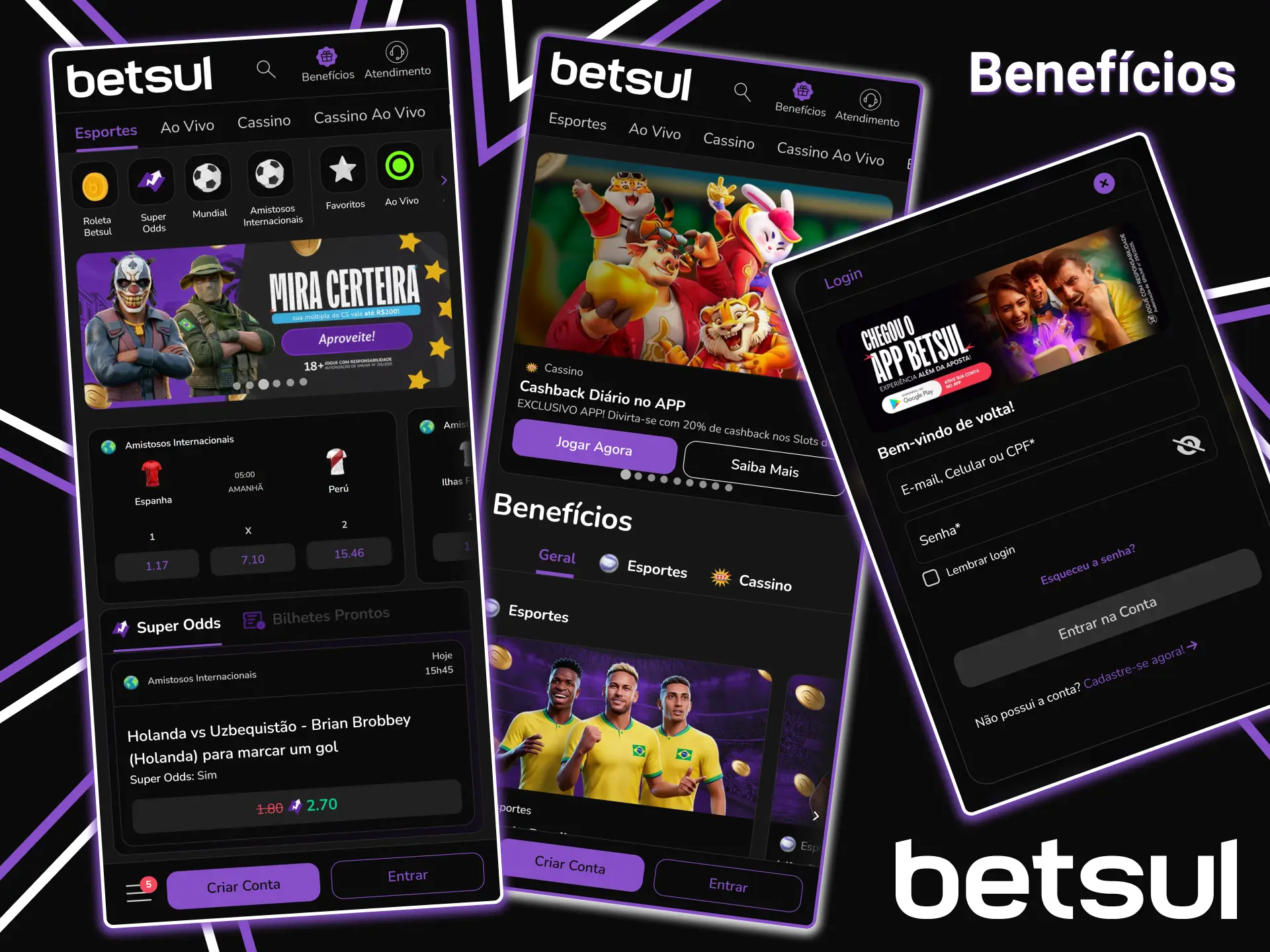 Aproveite todos os benefícios do aplicativo Betsul.