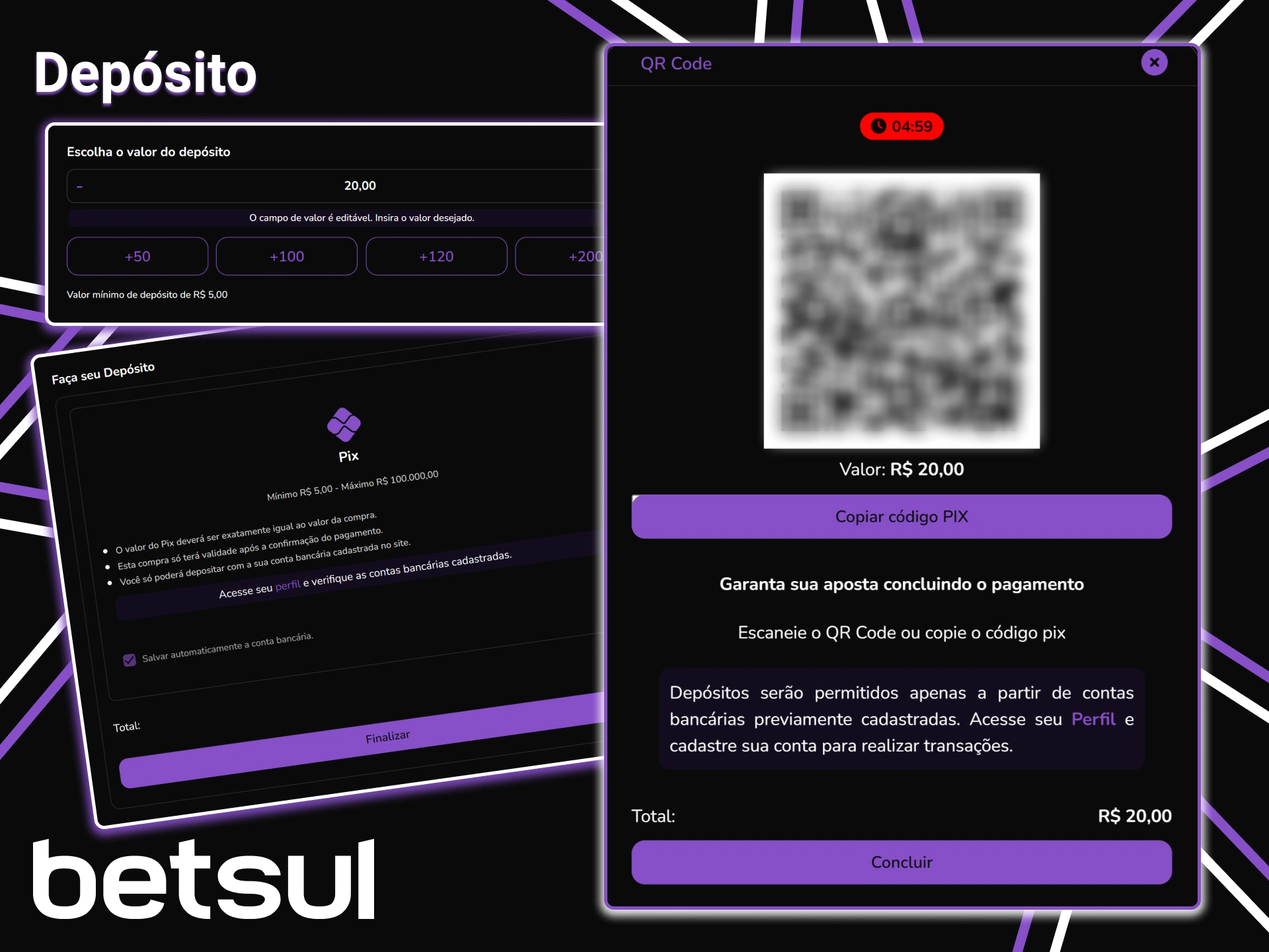 Recarregue sua conta Betsul e jogue com dinheiro real.